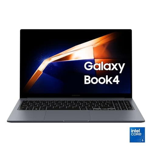 Samsung Galaxy Book4, Intel® Core™ 5 Processor, 16GB RAM, 512GB, Laptop 15.6" Super AMOLED, Windows 11 Home, Moonstone Gray [Versione Italiana]