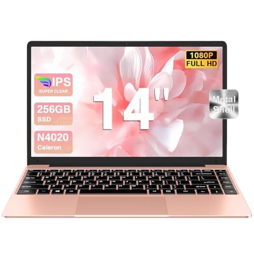 bvate PC Portatile Win 11 Computer 14 Pollici Notebook 6GB+256GB Supporta l' espansione 1TB SSD 2.4G+5G 1080P con mouse senza fili & & Film in lingua siliconica per tastiera(Italiana)-Oro rosa