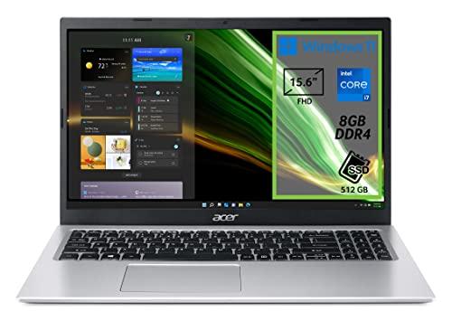 Acer Aspire 3 A315-58-76W1 PC Portatile, Notebook, Processore Intel Core i7-1165G7, RAM 8 GB DDR4, 512 GB PCIe NVMe SSD, Display 15.6" FHD LED, Scheda Grafica Intel Iris Xe, Windows 11 Home, Silver