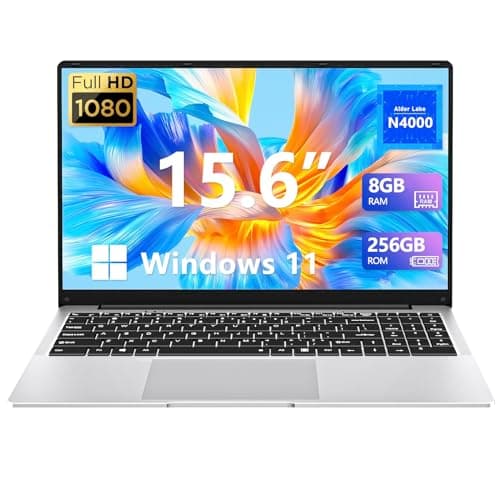 Insoluxia 15.6 pollici PC Portatile, Notebook Celeron N4000 CPU, Windows 11 Computer Portatile 8GB LPDDR4 RAM 256GB SSD, Schermo FHD 1920 * 1080, USB3.0, WiFi, Mini HDMI, TF Card Slot, BT4.2